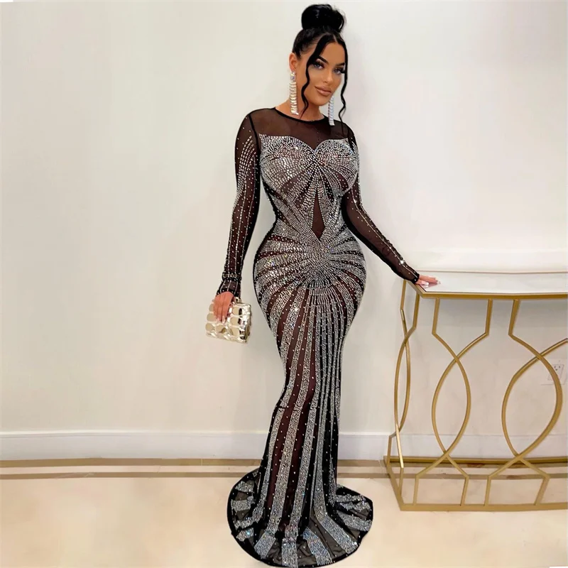 Сексуальные блестящие вечерние – обзор и цена Sparkly Rhinestone Club Party Dress