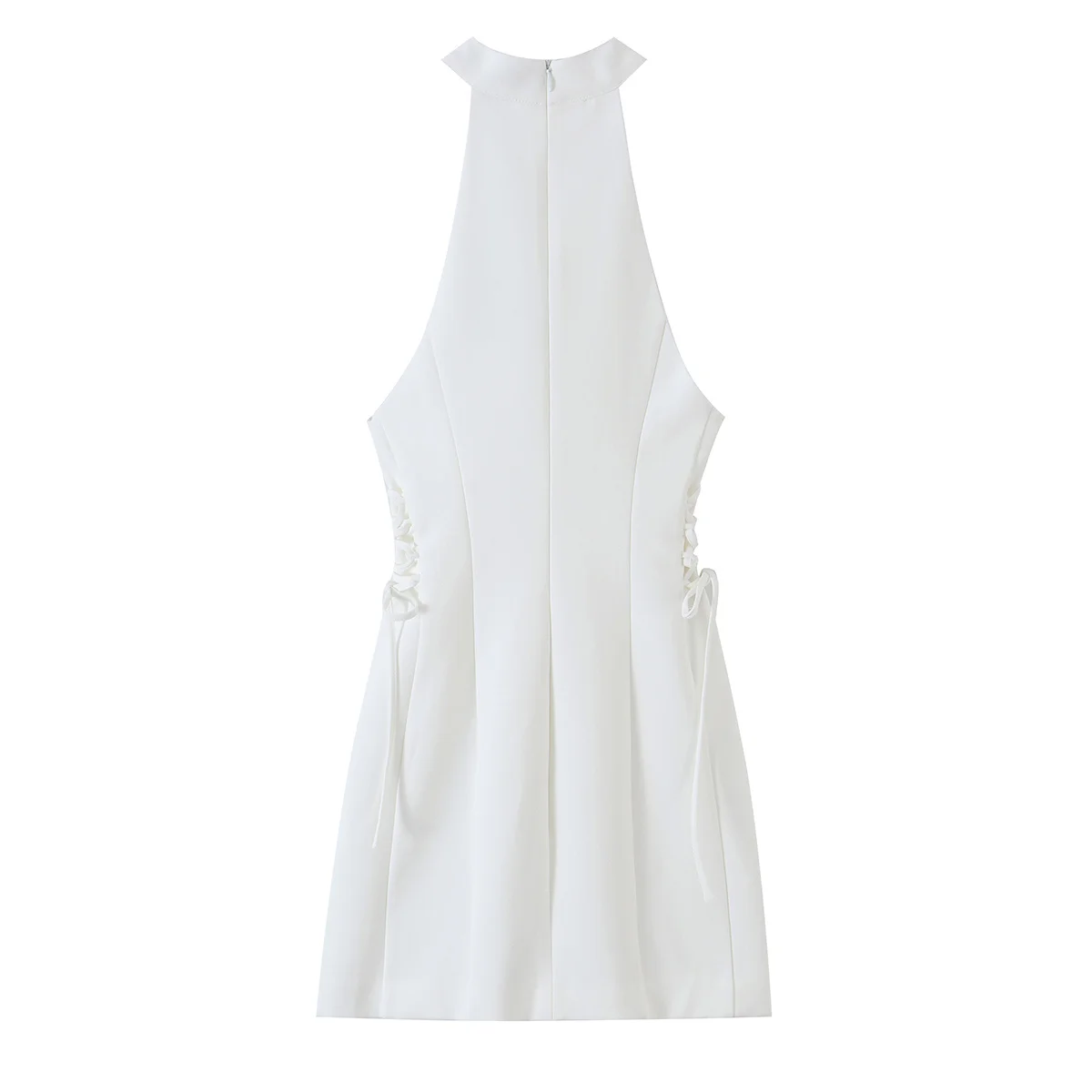 Женское белое мини-платье с вы – обзор и цена Y2K Backless Halter Mini Dress