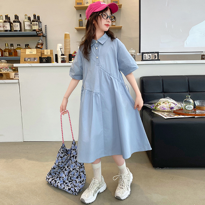 Корейская детская одежда, плат – обзор и цена Korean Style A Line Shirt Dress